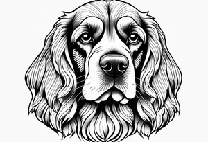 Amerikansk Cocker spaniel tattoo idea