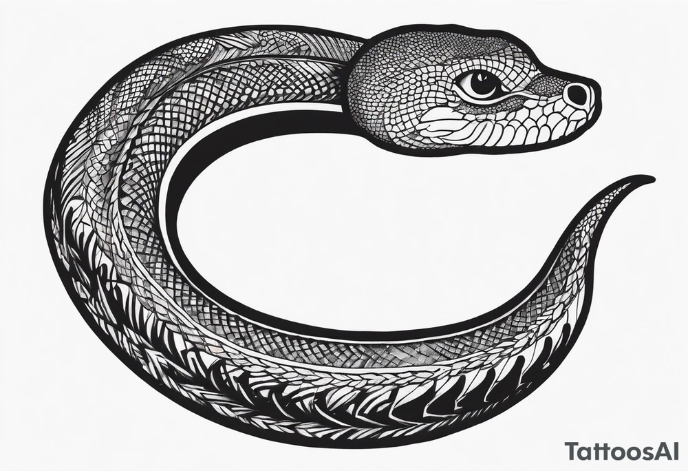 Black snake tattoo idea