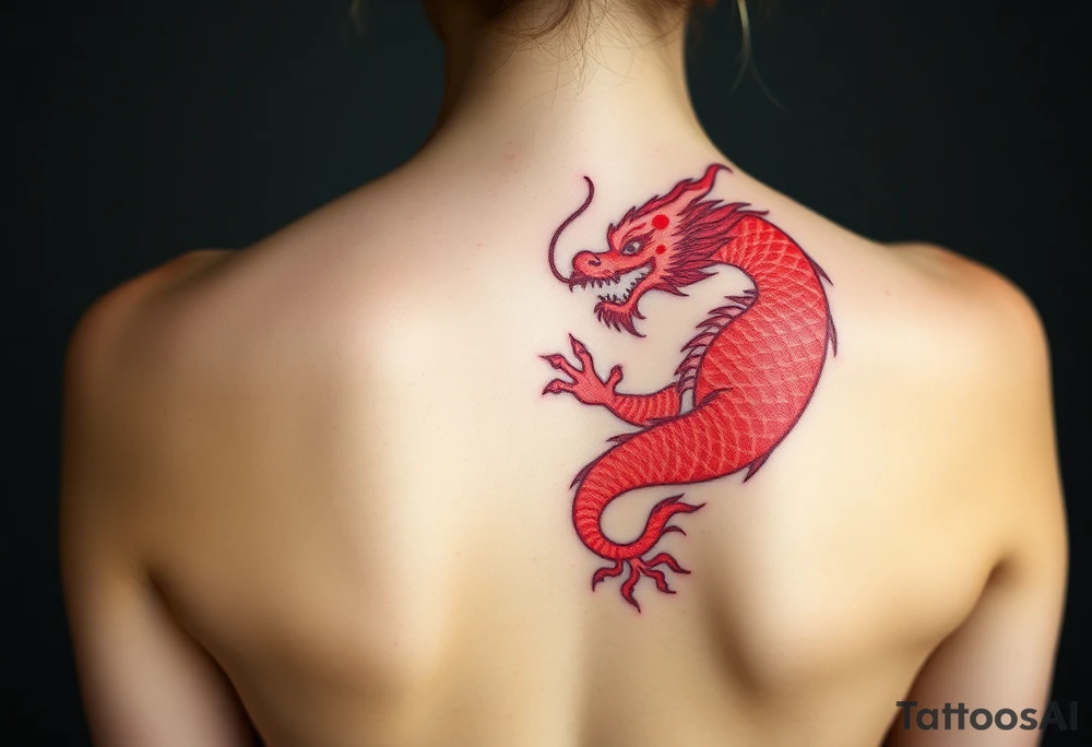 RedChinese dragon tattoo idea