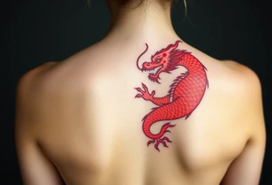 RedChinese dragon tattoo idea