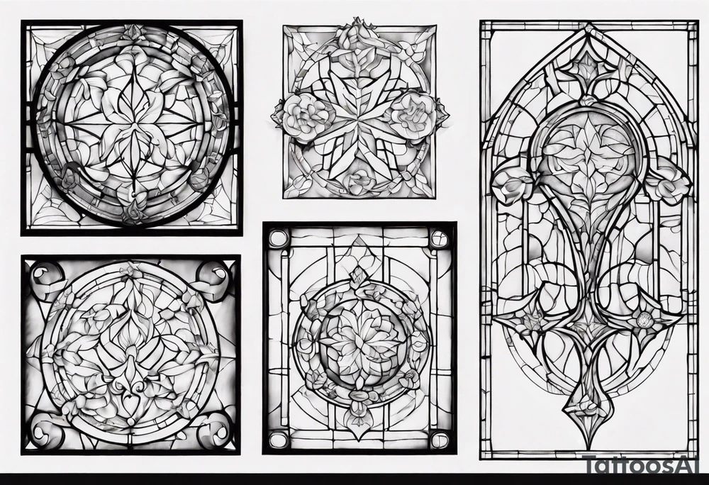 Stained glass window tattoo idea