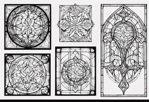 Stained glass window tattoo idea