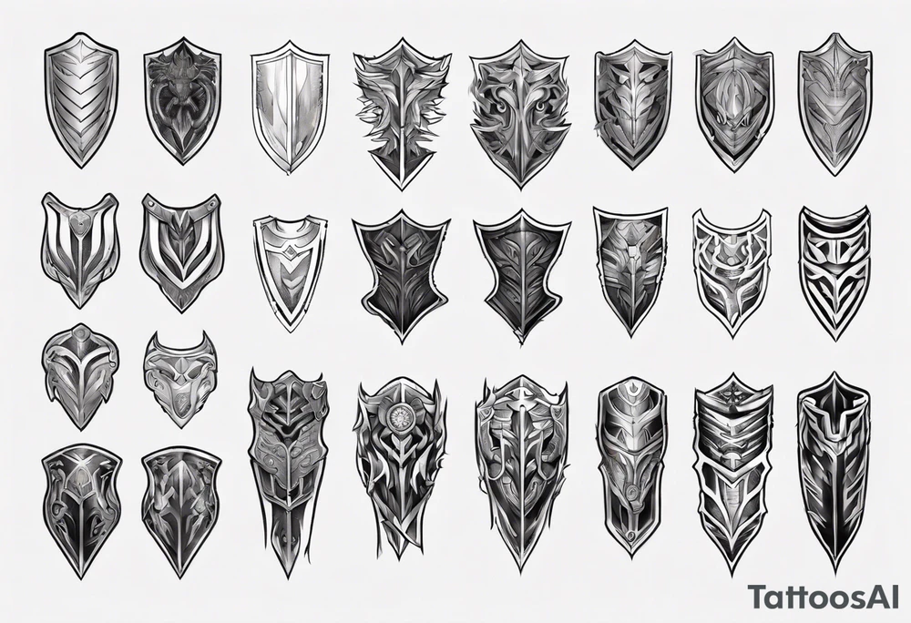 Upper leg armor tattoo idea