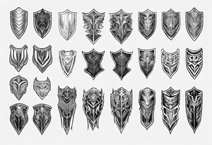 Upper leg armor tattoo idea
