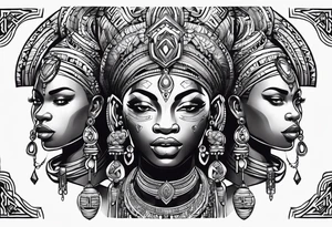 African deities tattoo idea