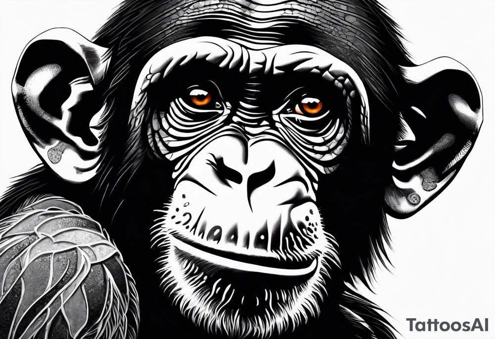 Screaming chimpanzees tattoo idea