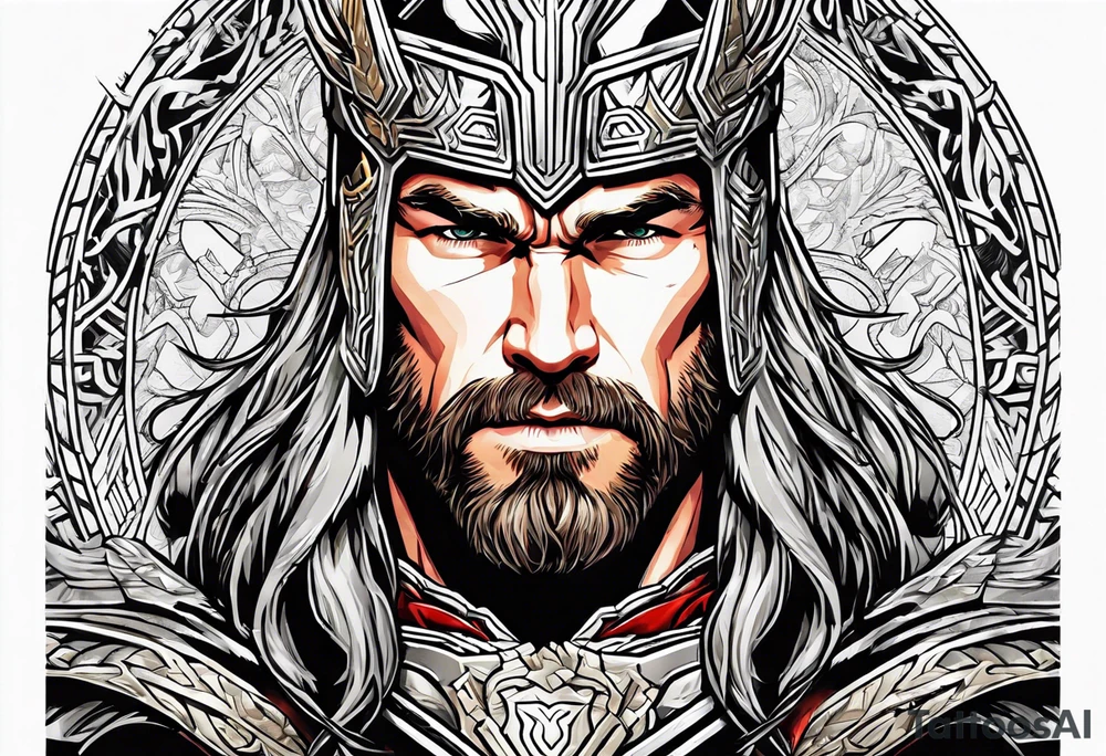 The Mighty Thor that looks like the Chris Hemsworth version tattoo idea