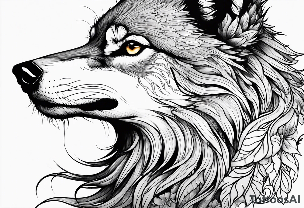 Wolf Phoenix tattoo idea