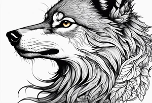 Wolf Phoenix tattoo idea