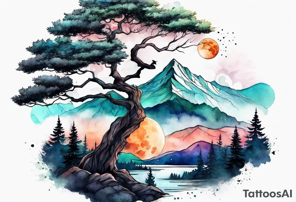 Trees
Mountains
Moon tattoo idea