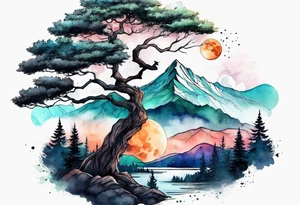 Trees
Mountains
Moon tattoo idea
