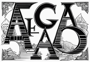 Valhalla  fog stairs tattoo idea