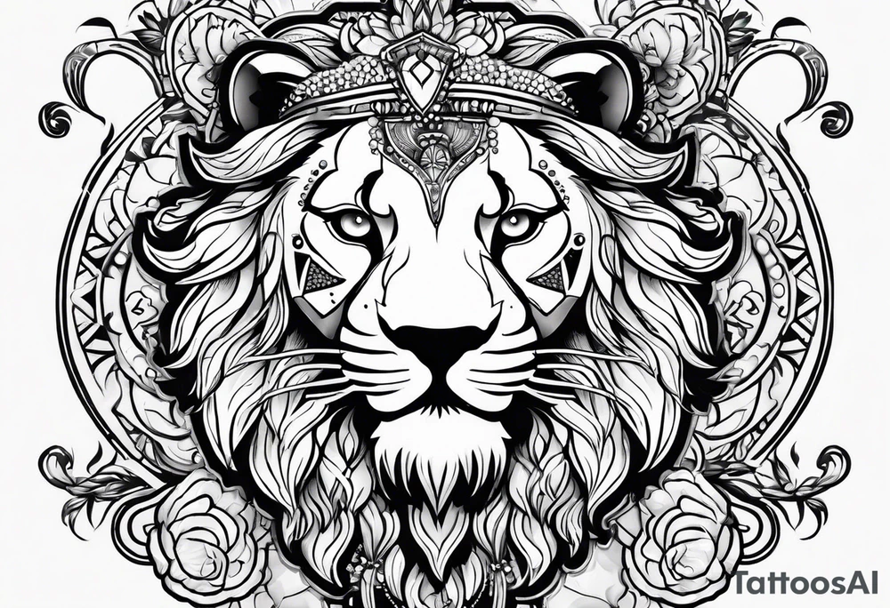 Leo zodiac emoji tattoo idea