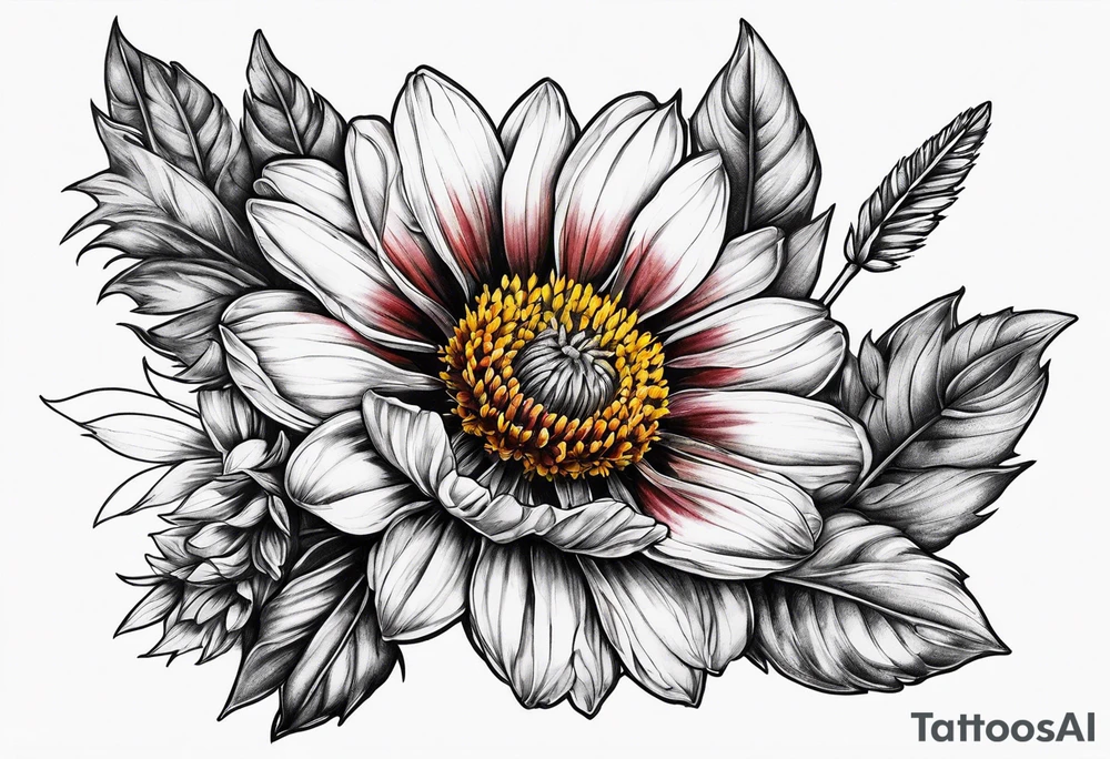Indian blanket flower arrows tattoo idea