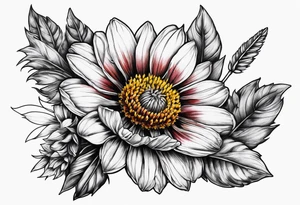 Indian blanket flower arrows tattoo idea