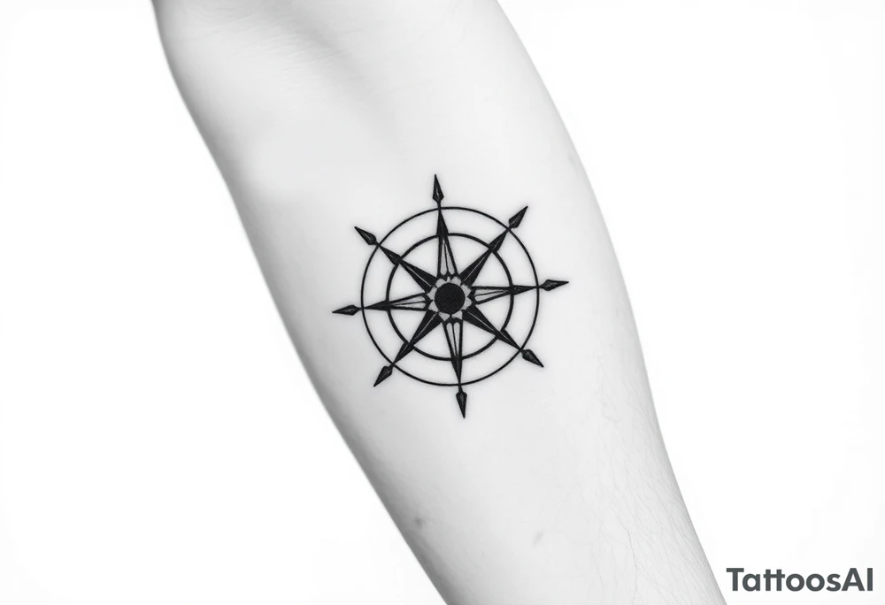 Compass web tattoo idea