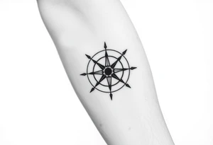 Compass web tattoo idea