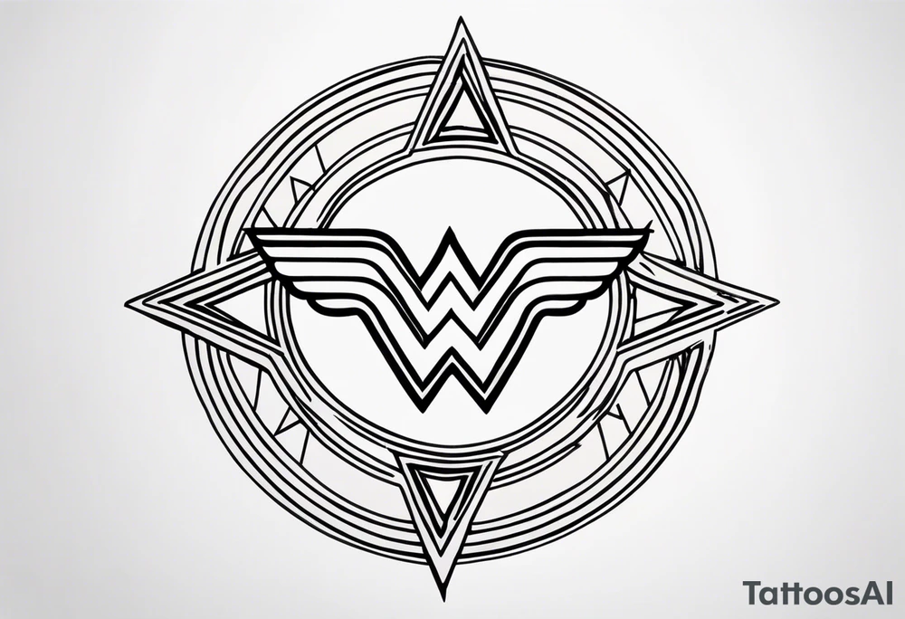 Wonder woman symbols tattoo idea