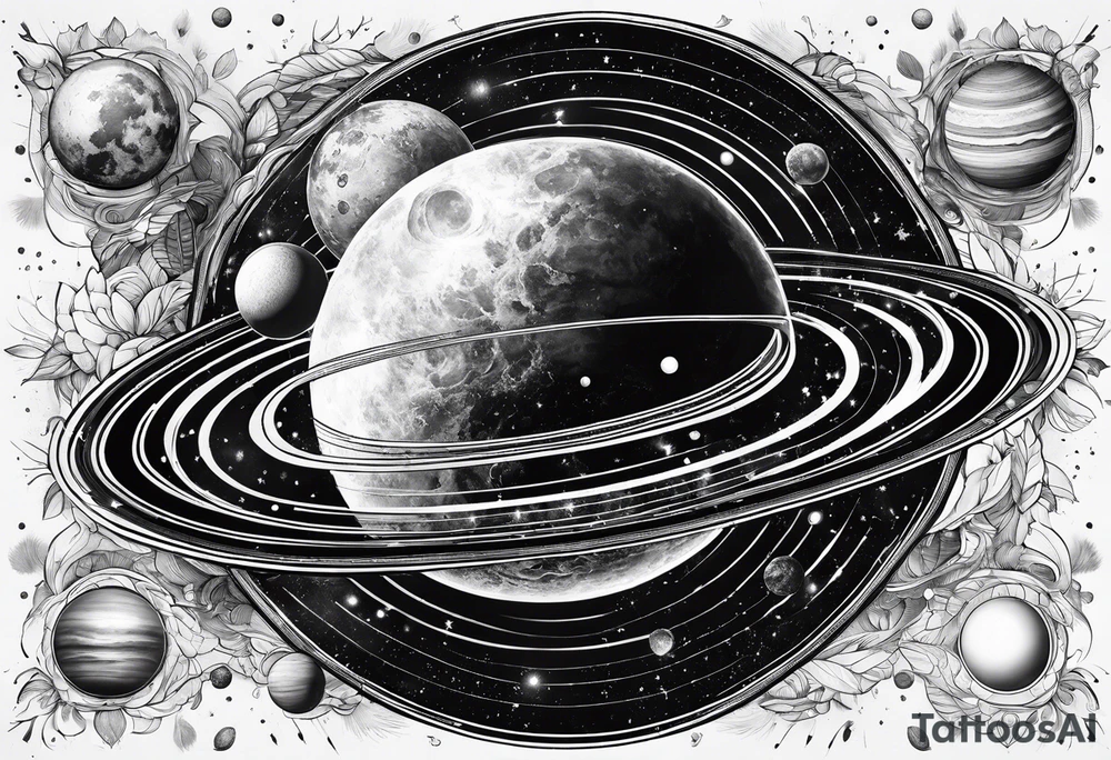 A solar system tattoo idea