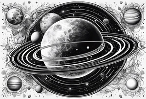 A solar system tattoo idea