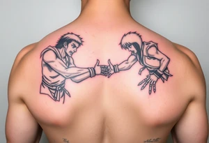 Anime fight scene tattoo idea