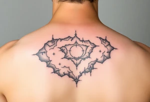 negative space tattoo inspired by the galaxy tattoo idea