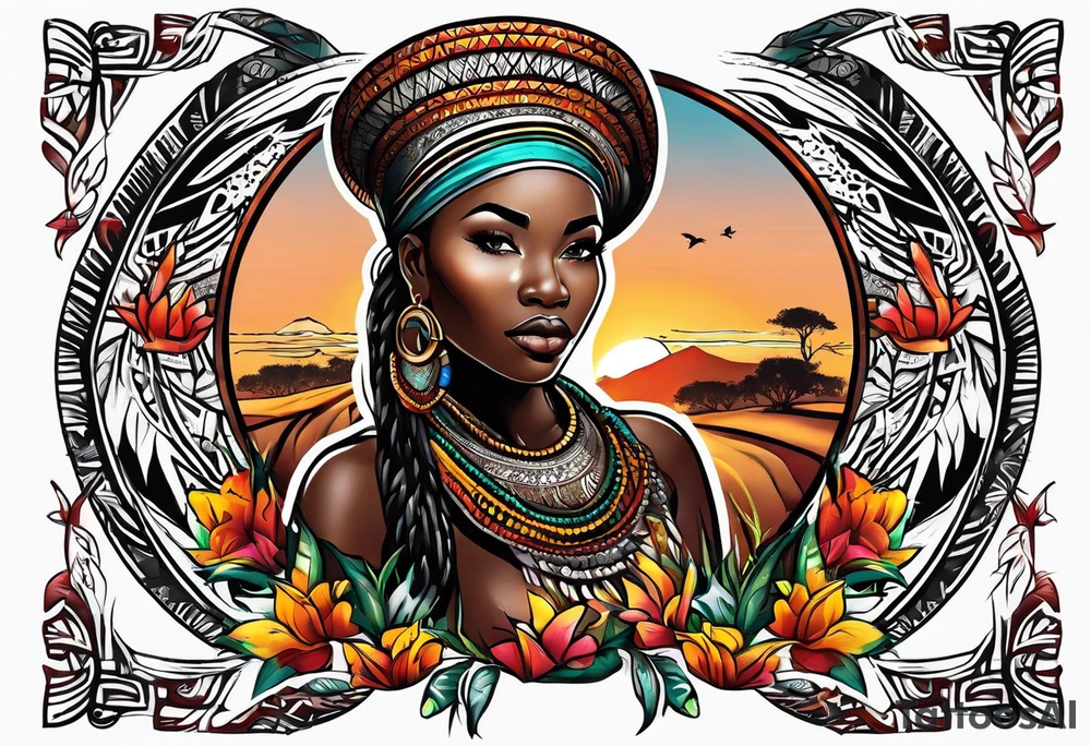 africa tattoo idea
