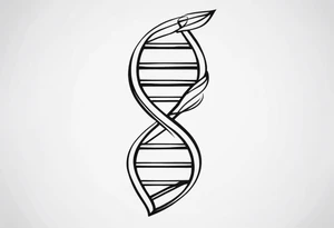 fine line tattoo of dna tattoo idea