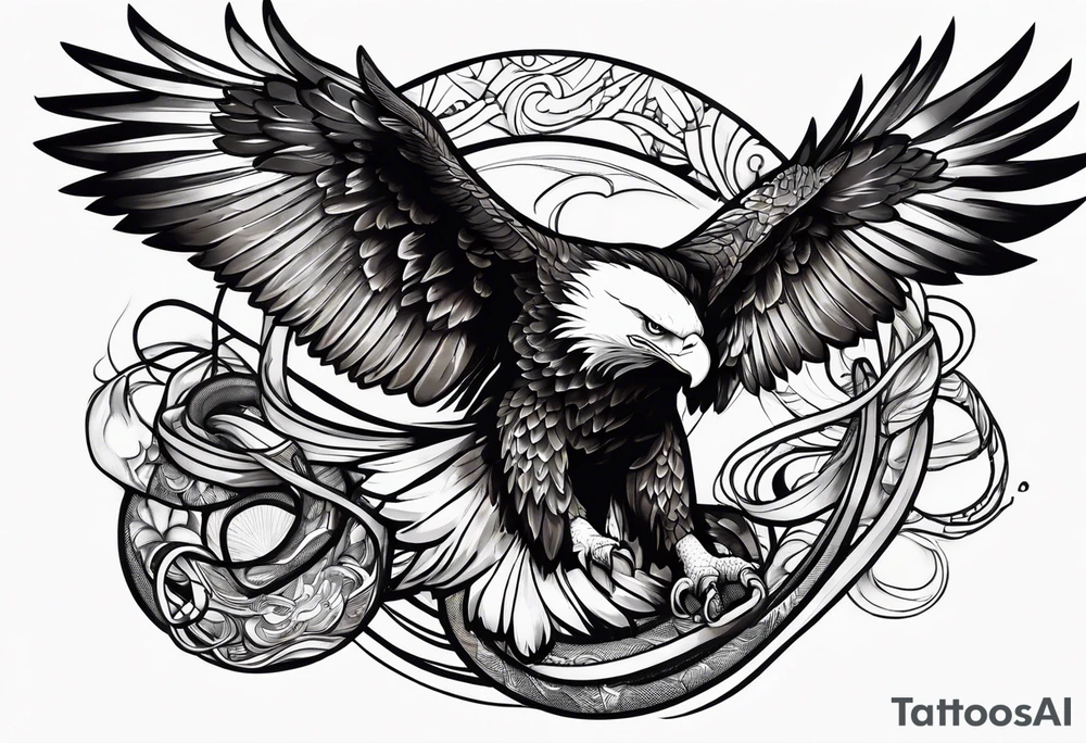 eagle catching snake tattoo idea