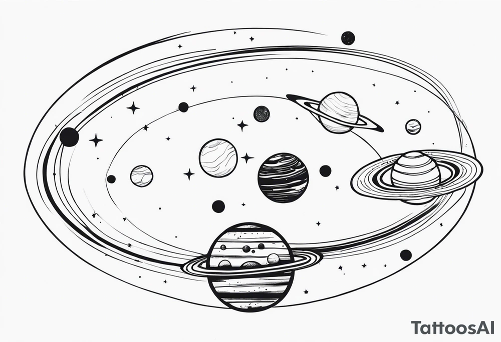 solar system tattoo idea
