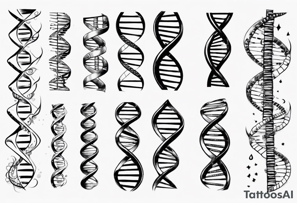 DNA strand tattoo idea