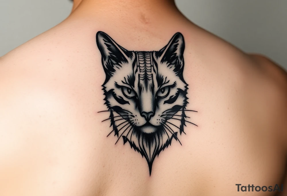 black cat tattoo idea