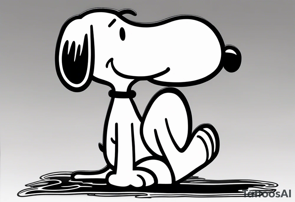 Snoopy tiny tattoo tattoo idea