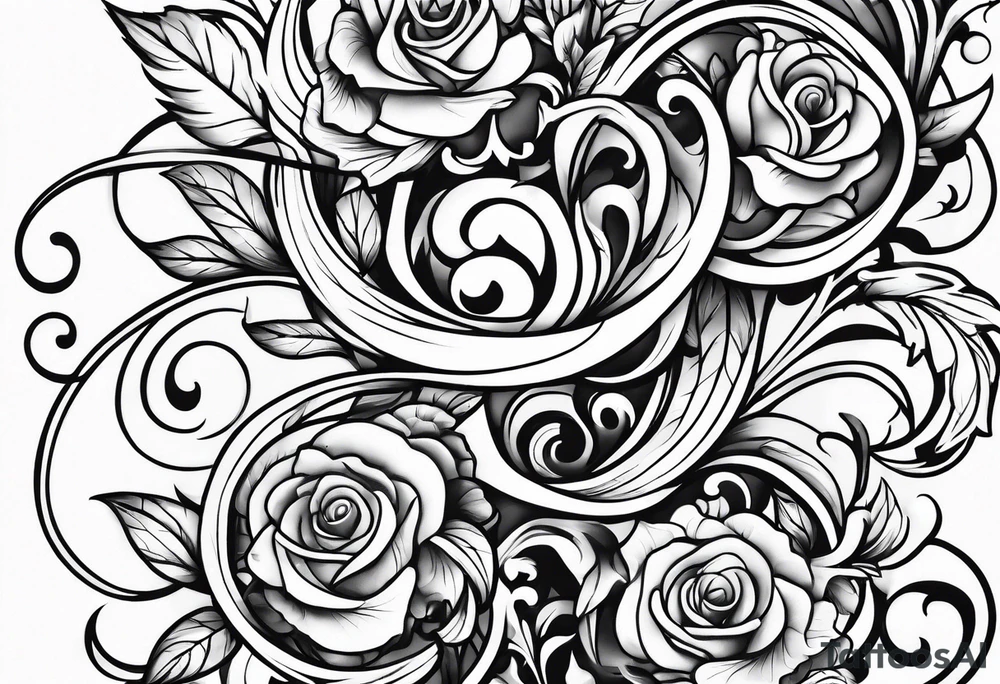 long winding vines tattoo idea