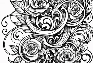 long winding vines tattoo idea