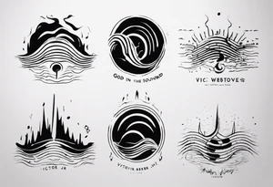God is in the soundwaves, music tattoo idea