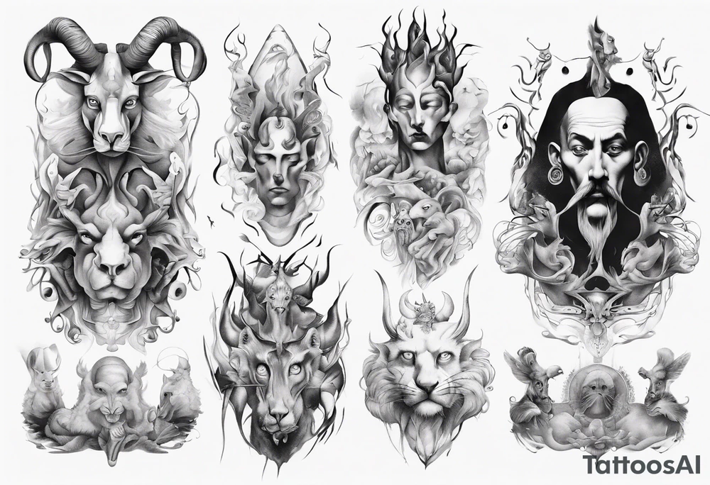 God of animals tattoo idea