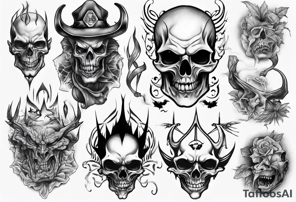 evil realism tattoo idea