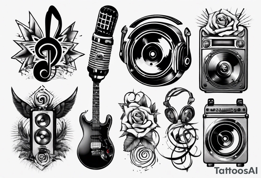 music sound tattoo idea