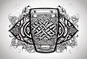 Cheers Mate text, armband +Celtic +Cancer Ribbon +tribal +artistic +a toast tattoo idea