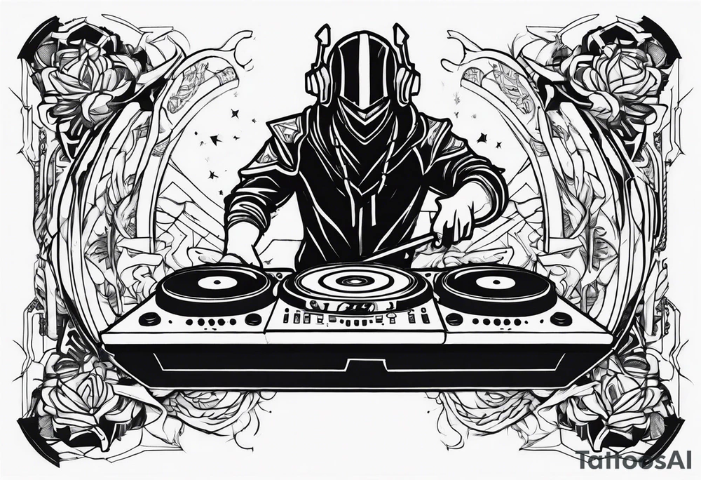 DJ WARRIOR BATTLE tattoo idea