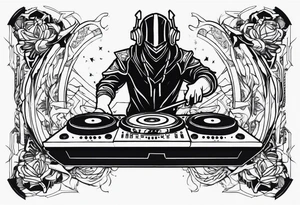 DJ WARRIOR BATTLE tattoo idea