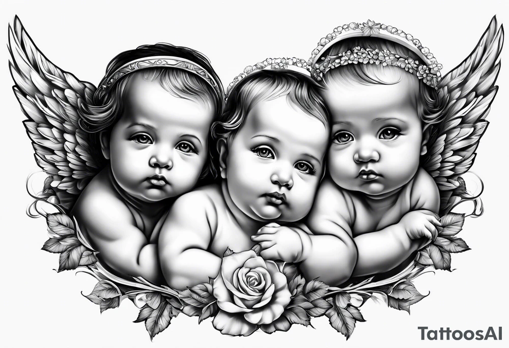 3 baby angels tattoo idea