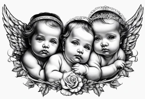 3 baby angels tattoo idea