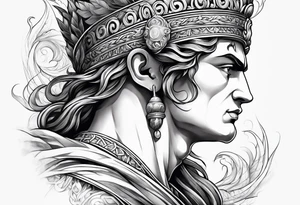 Greek God sleeve tattoo idea