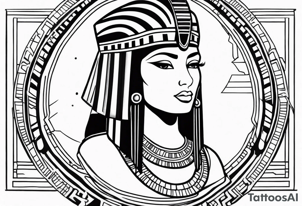 Cleopatra knowledge tattoo idea