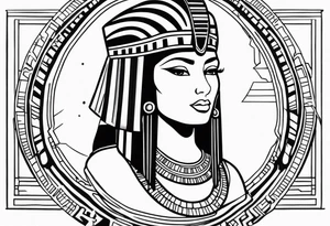 Cleopatra knowledge tattoo idea