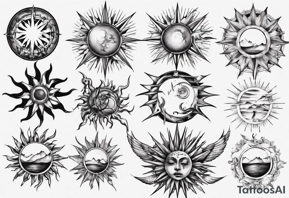 wassermann sonne tattoo idea