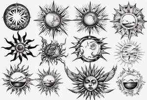 wassermann sonne tattoo idea