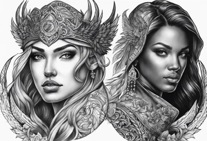 Good vs evil tattoo idea